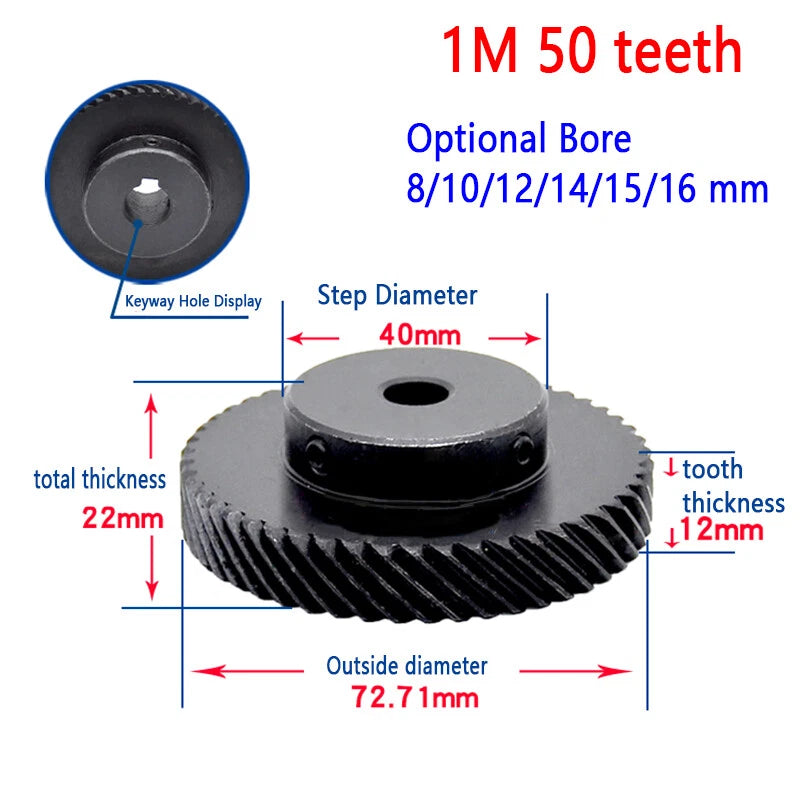 1 Module Helical Gear With Step 45°Left-Right Spiral Motor Transmission Gear
