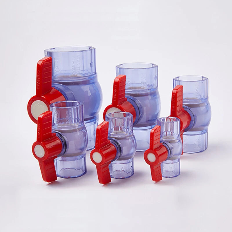UPVC PVC Pipe Fittings Tee Straight Cap Elbow Clear Plumbing Couping ID 20-110mm