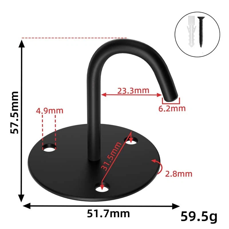 Heavy Duty Ceiling Hooks Stainless Steel Wall Mount Top Hook Hanging Hardware