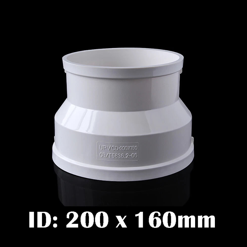 PVC Reducer Fittings Water Pipe Fittings 75 x 50mm~315 x 200mm Adapter Connector