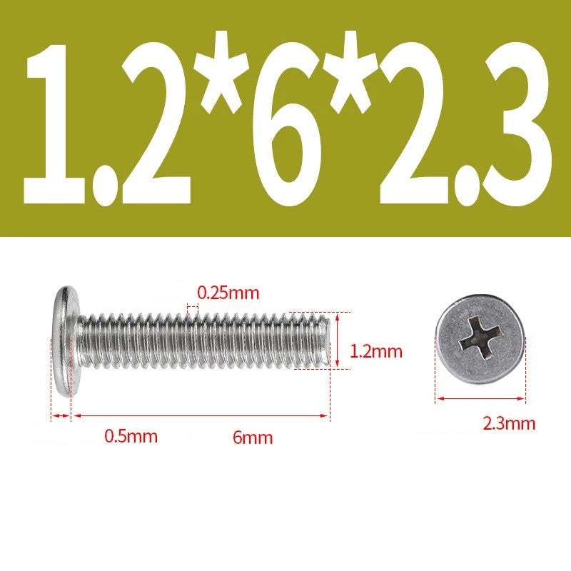 M1–M8 Ultra Thin Flat Head Phillips Machine Screws – A2 Stainless Steel, Fully Threaded