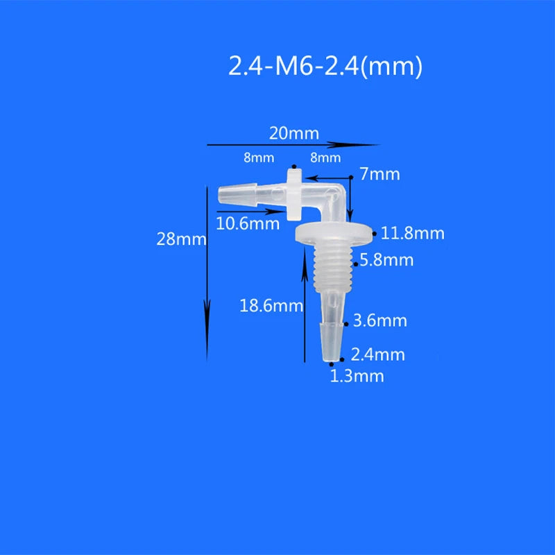 Male Thread Straight Elbow Plastic Hose Barbed Hose Bulkhead Union Connector