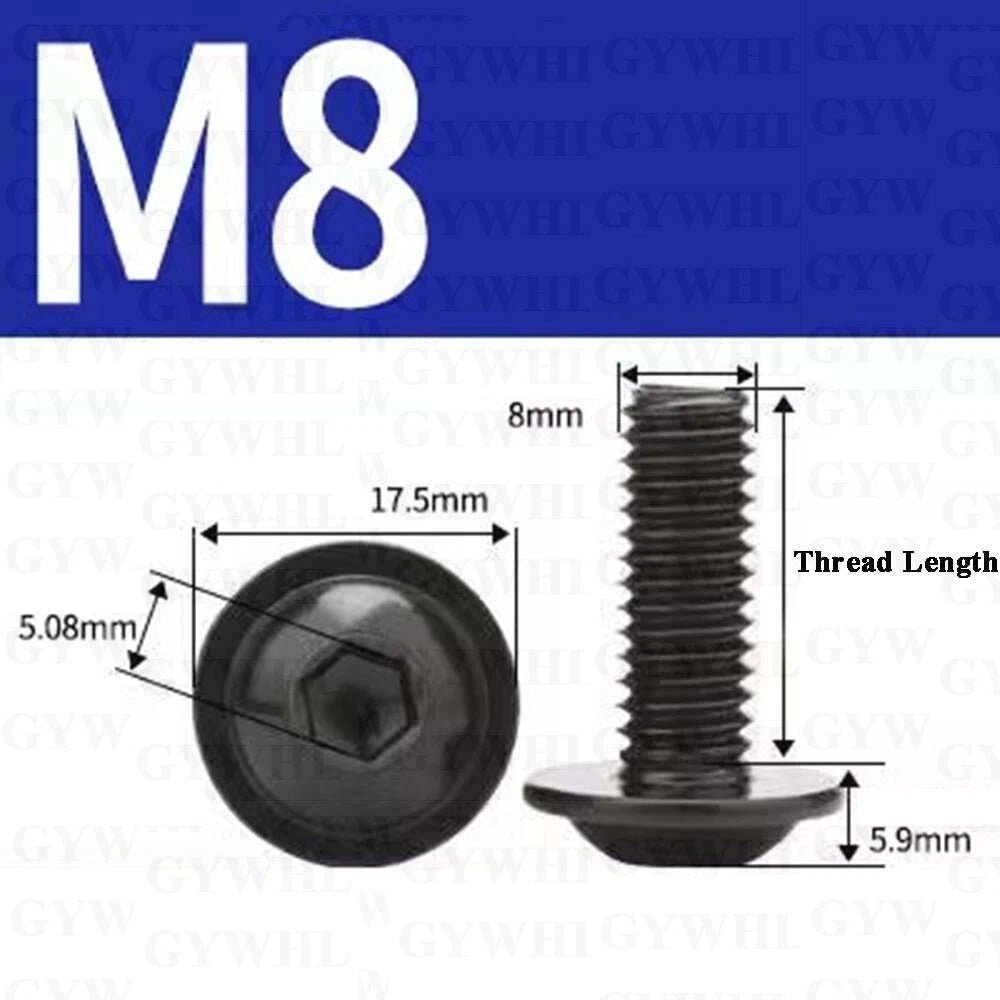 Flanged Button Head Socket Cap Screws 304 Stainless M2 - M10 Fully Threaded - HomeDIYer