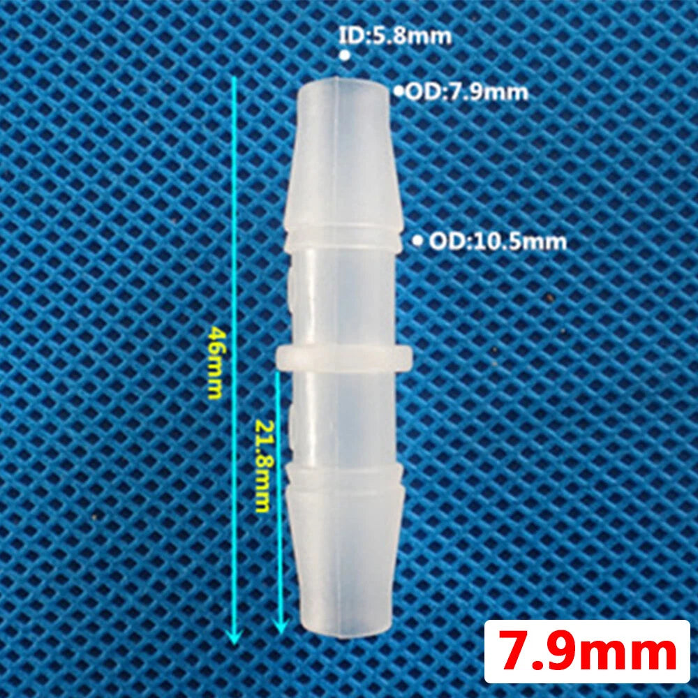 Plastic Barbed Straight Hose Connector — 1.6mm to 25mm Tubing Joiner Coupling