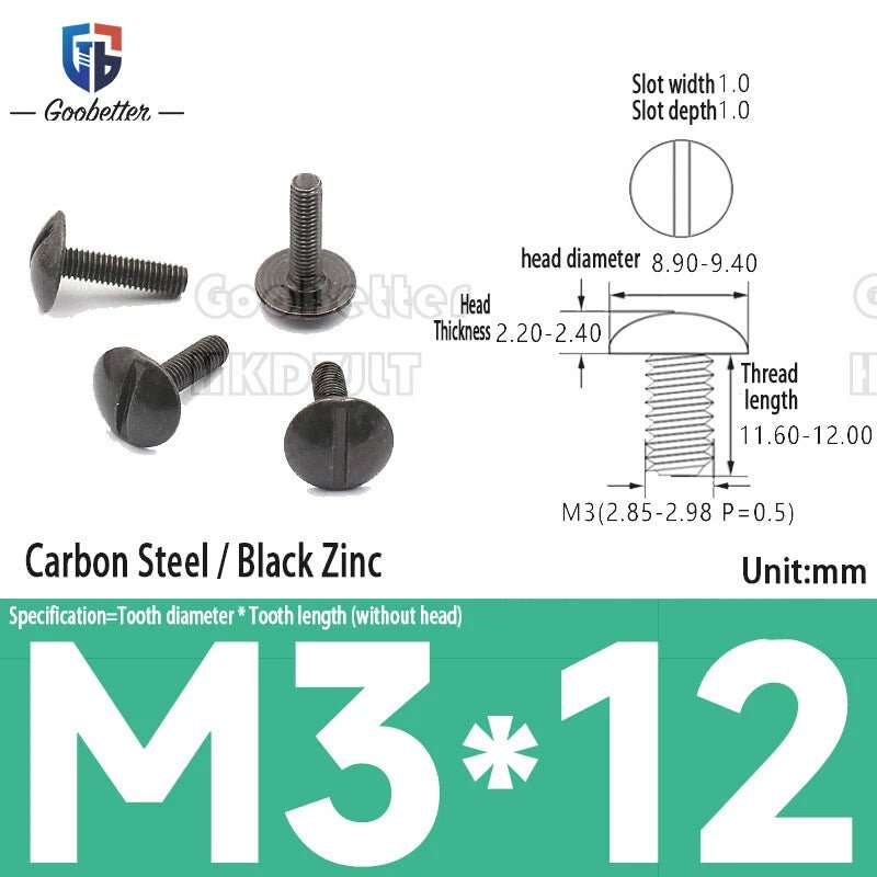 Large Flat Head Machine Screws M2–M6 Allen Torx Slotted Multi - Drive 100pcs - HomeDIYer
