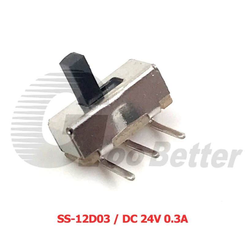Miniature Slide Switch SPDT 2-Position PCB Mount — SS/SK Series, DC 24V