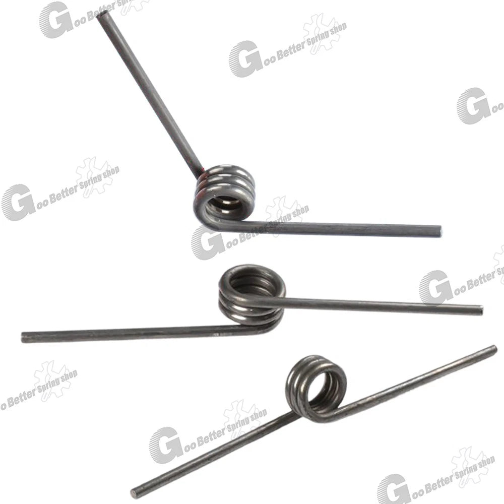 Torsion Spring 3 - 9 Coil (10 pcs), 1mm Wire dia, 5 ~ 12mm OD, Left spring Steel - HomeDIYer