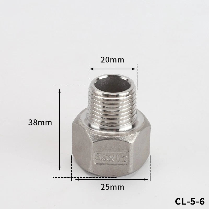 BSP Male Female Thread Connector – Stainless Steel Pipe Fittings (1/2" to 1")
