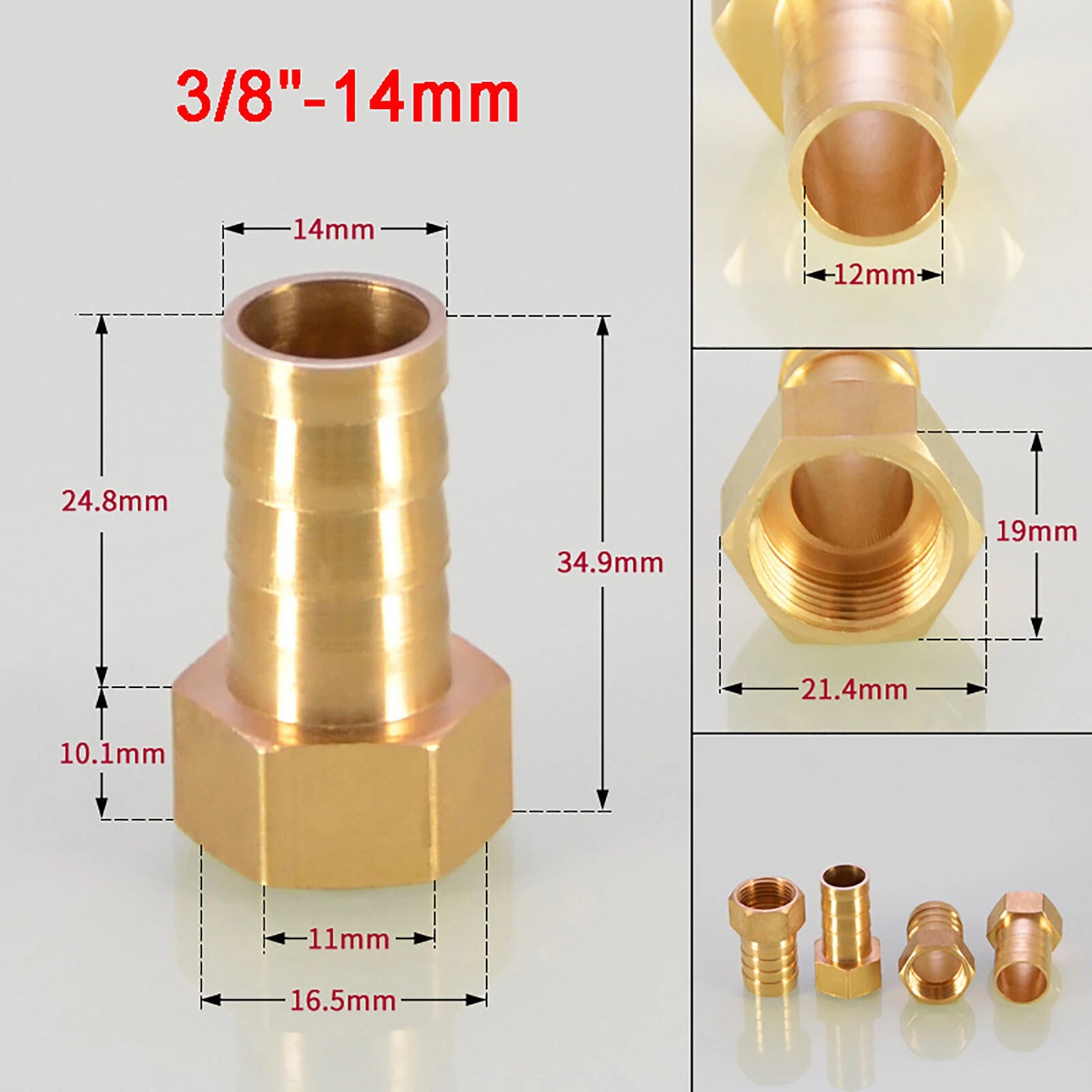 Brass Female BSP Blanking Cap Stop End Pipe Fittings — 1/8" to 1" Hex & Octagonal