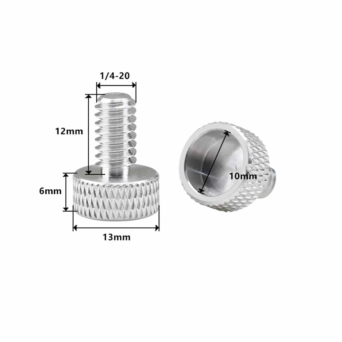 1/4" Camera Thumb Screws – Aluminum Alloy & Stainless Steel Pan Head Adapter Bolts - HomeDIYer