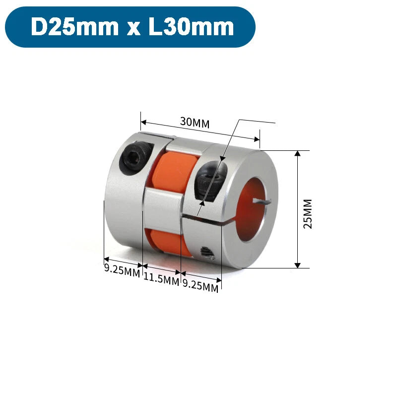 CNC Shaft Coupler Flexible Plum Spider Jaw Coupling Stepper Motor D14mm - 150mm