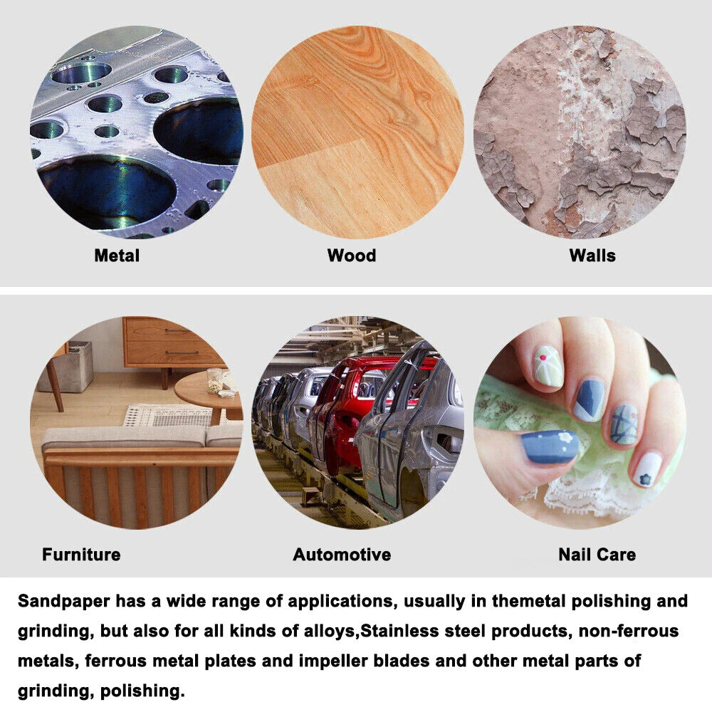 4 Inch 100mm Wet and Dry Sanding Discs Sandpaper Hook and Loop Pads 60-10000Grit