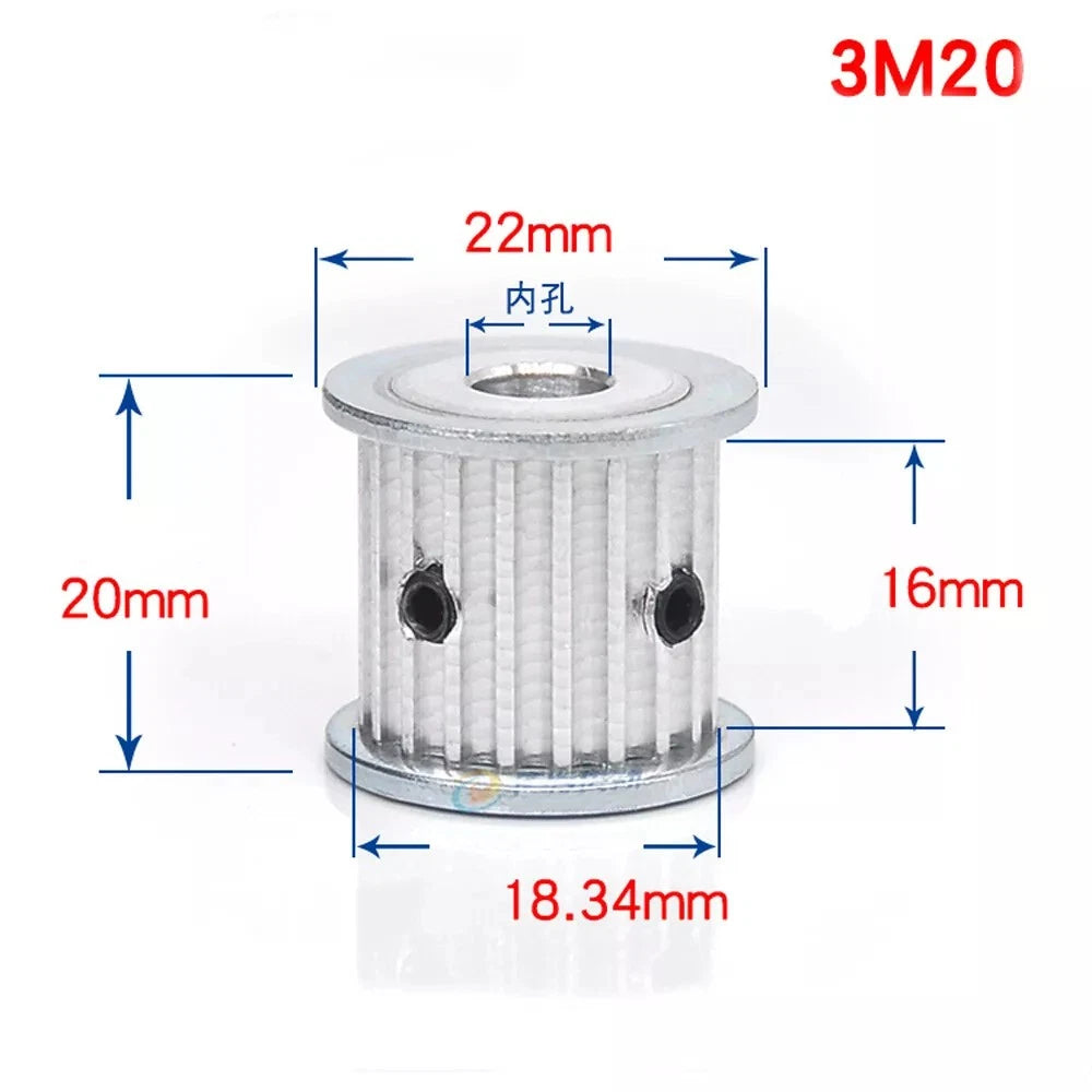 HTD 3M Timing Belt Pulley, for 15mm Wide, Bore 4-25mm, 12-120T, CNC, 3D Printer