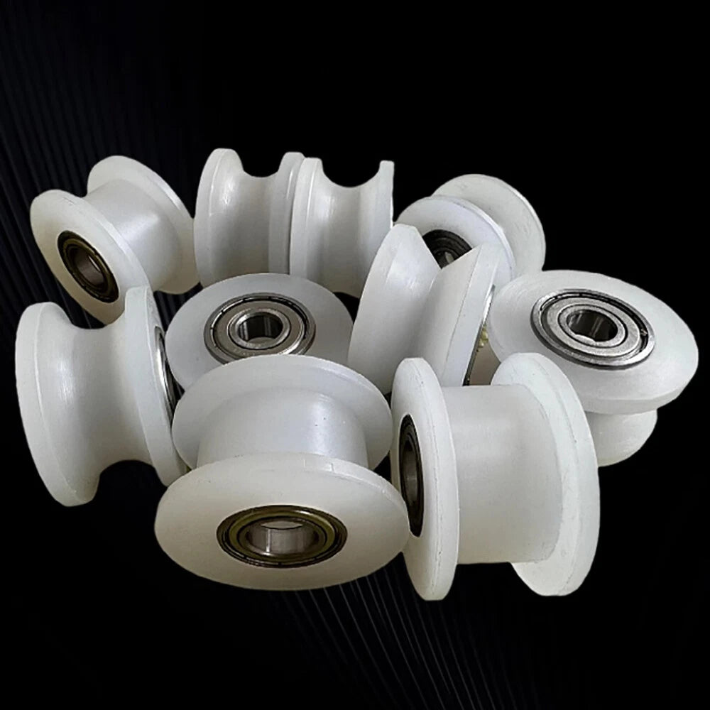 OD 30-85mm Nylon Pulley Wheel with Ball Bearing U/V/H Groove for Door and Window