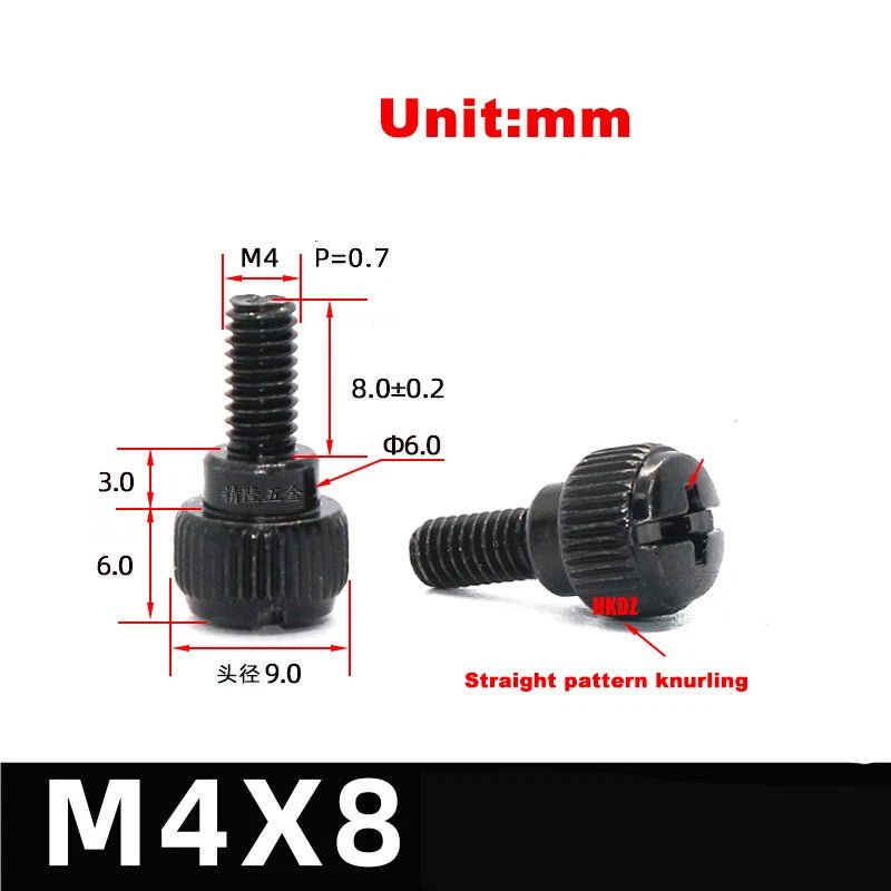 M3~M6 Phillips Carbon Steel Step Knurled Thumb Screws | Hand Grip Knob Bolts - HomeDIYer