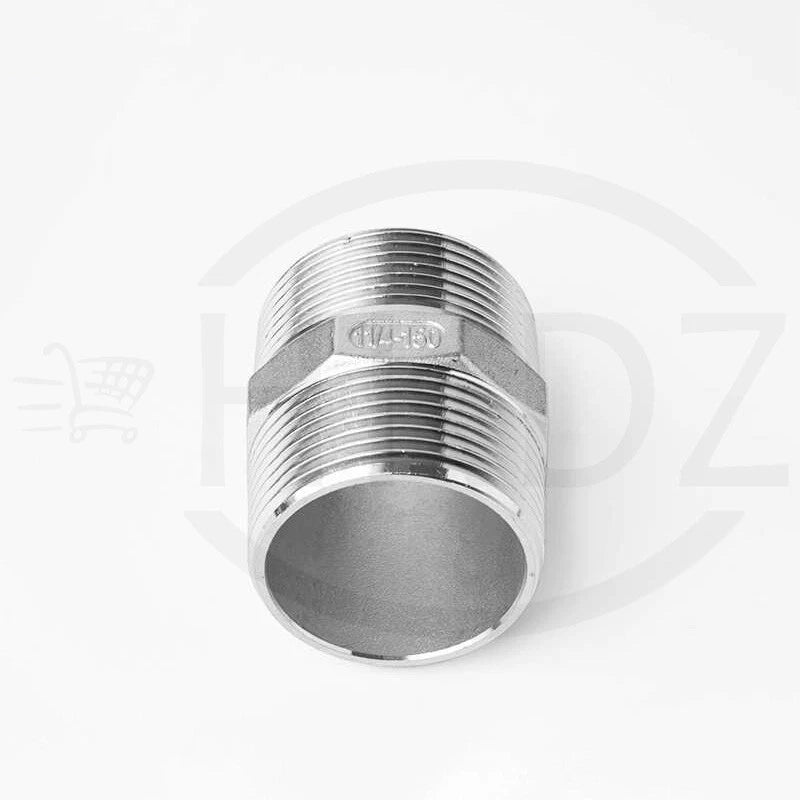 BSP Male to Male Stainless Steel Hexagon Nipple Pipe Fittings | 201 / 304 / 316 | 1/8" to 4"