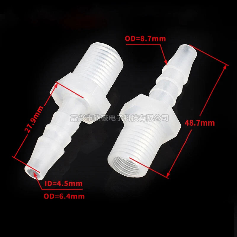 Plastic Hose Pipe Connector Reducing Fitting Plastic Barbed Fuel Water Vacuum