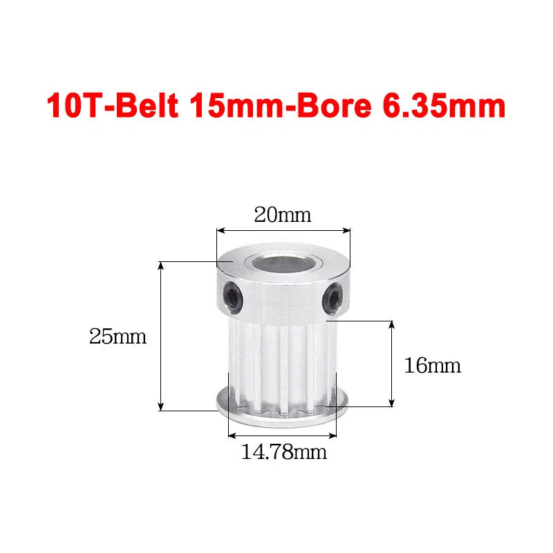 5M Timing Belt Pulley 10T 12T 14T 15T 16T 18T Bore 5mm-12mm for 15mm Width Belt