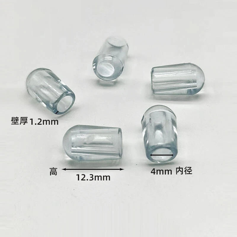 Goobetter Round PVC Rubber End Caps – 2.5mm to 19mm (Black, White, Transparent)