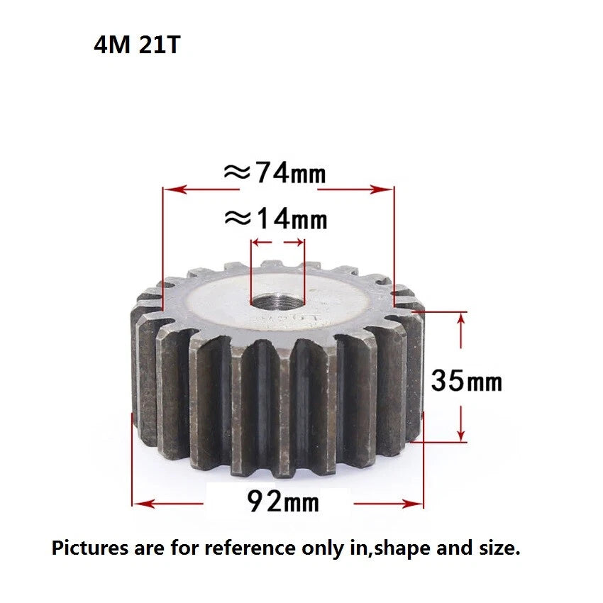 45# Steel 4Mod 10T-80T Spur Gears Thickness 35mm Motor Pinion Transmission Gear