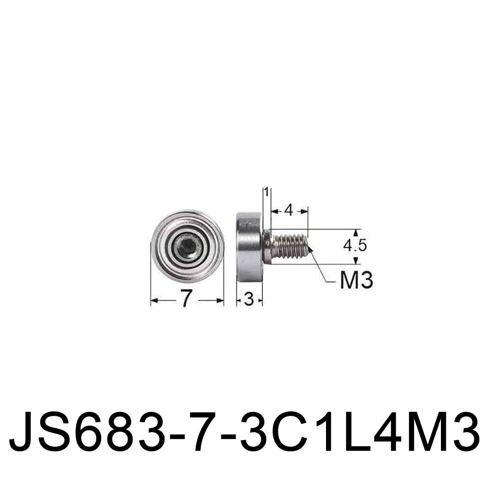NTBG 7-52mm Metal Ball Bearing Pulley Flat Roller Guiding Wheel M3-M10 Threaded