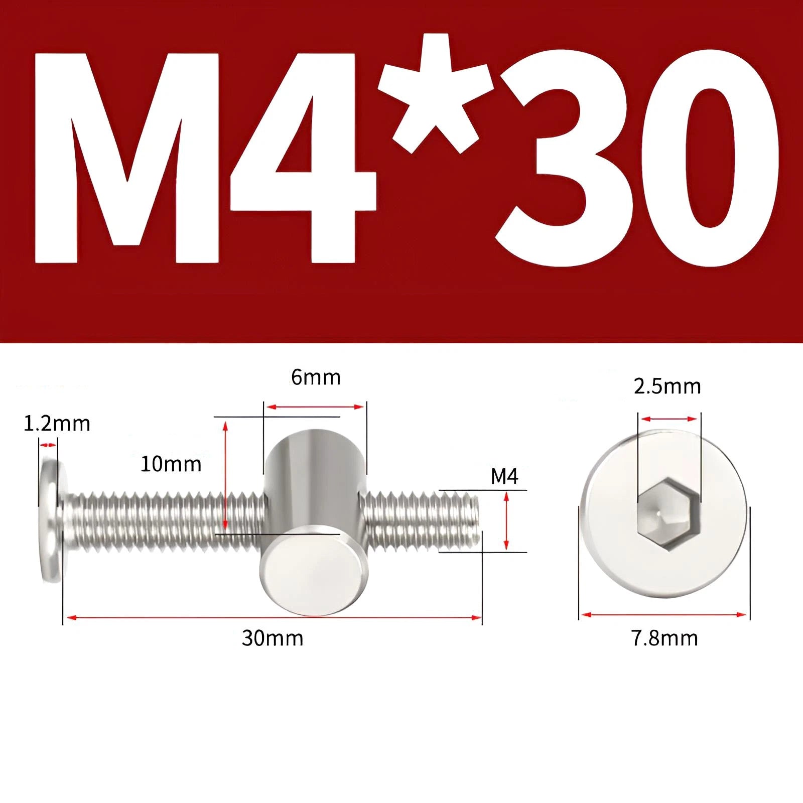 M4 M5 M6 M8 304 Stainless Steel Furniture Connecting Bolts with Barrel Nuts