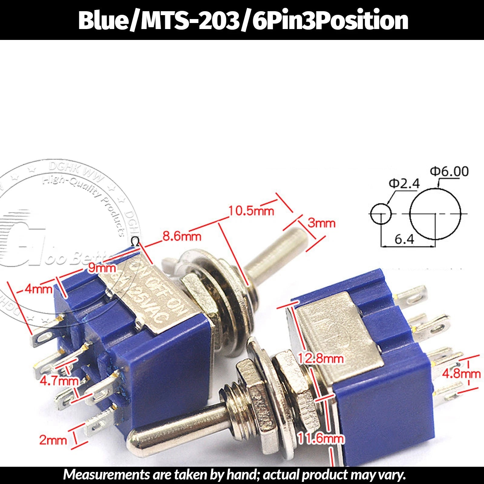 Miniature Toggle Switch — SPST/SPDT, 2–12 Pin, MTS/E-TEN/RLS Series, 79 Types
