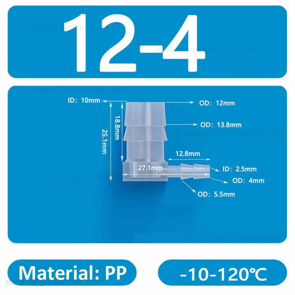 Plastic Barbed Hose Connectors — T-Piece, Elbow & Straight Fittings for Air & Water Lines