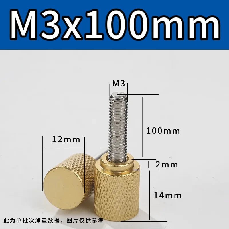 M3 Knurled Thumb Screws – Colored Anodized Aluminum, 6mm to 100mm, 10 Colors - HomeDIYer