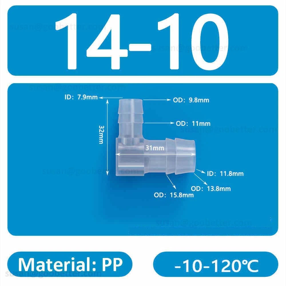 Plastic Barbed Hose Connectors — T-Piece, Elbow & Straight Fittings for Air & Water Lines