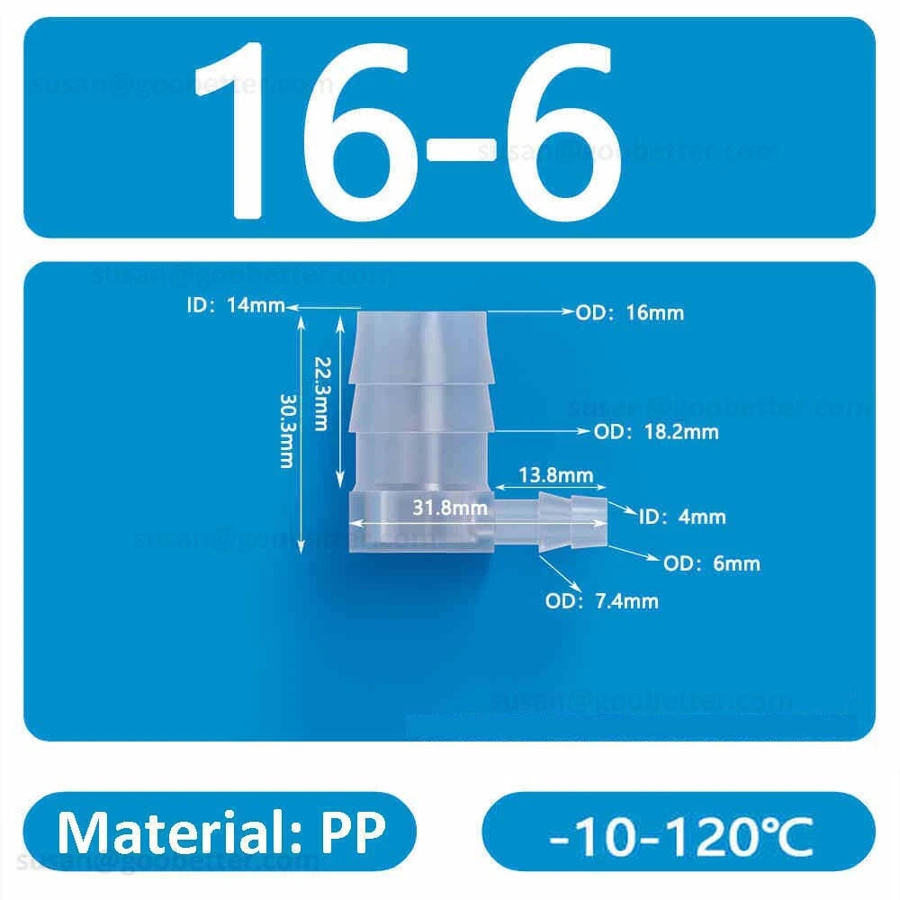 Plastic Barbed Hose Connectors — T-Piece, Elbow & Straight Fittings for Air & Water Lines