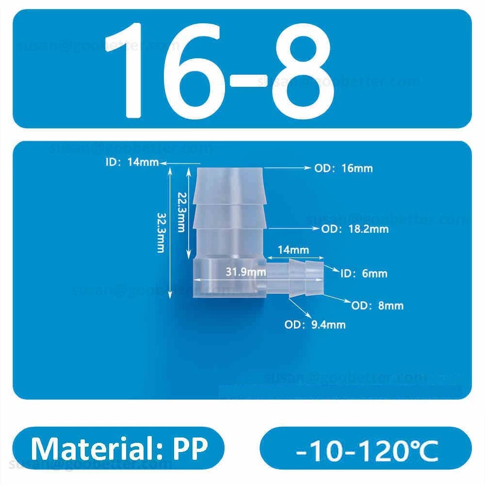 Plastic Barbed Hose Connectors — T-Piece, Elbow & Straight Fittings for Air & Water Lines
