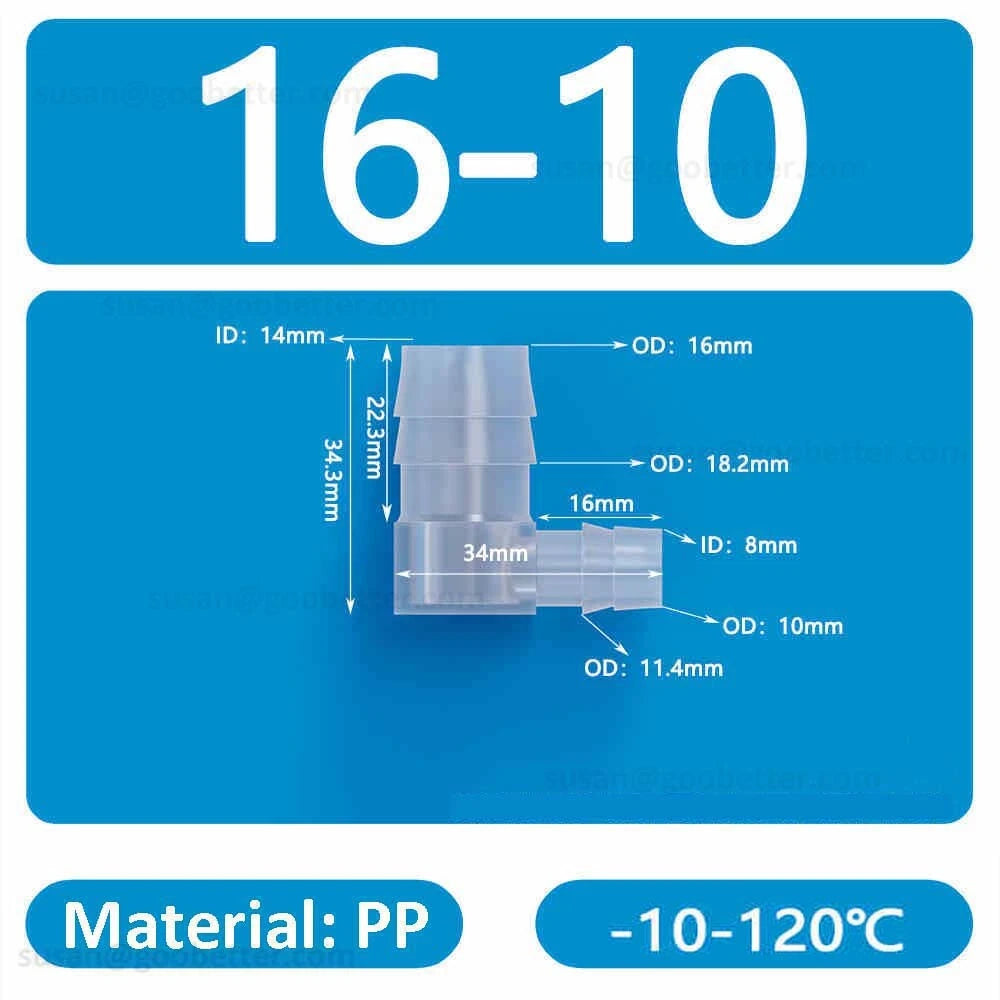 Plastic Barbed Hose Connectors — T-Piece, Elbow & Straight Fittings for Air & Water Lines