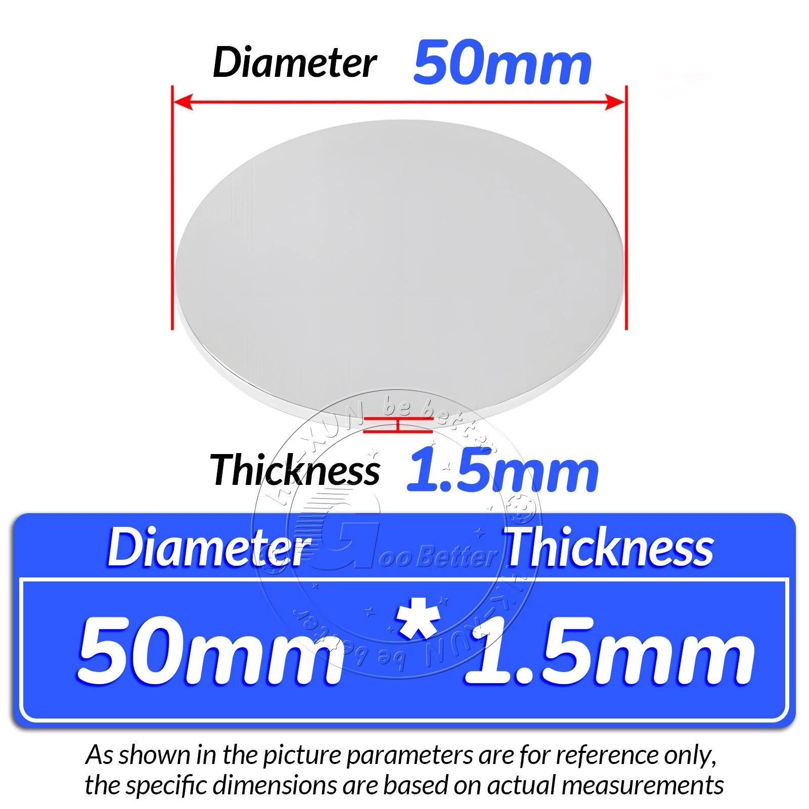 Round 6061 Aluminum Sheet Disc Plate 1mm-20mm Thick DIY Model Craft Art Handmade