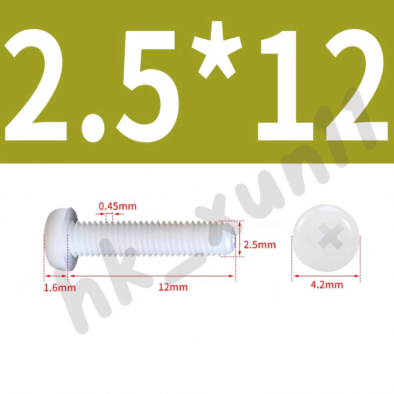 White/Black Nylon Phillips Machine Screws – M2 to M6, Plastic Round Pan Head Bolts