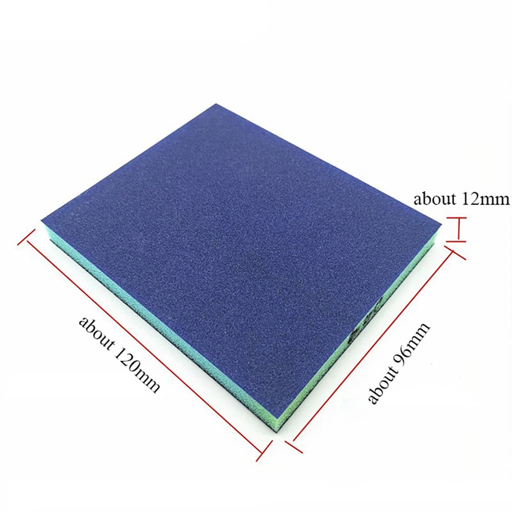 Flexible Double‑Sided Sanding Sponge Pads — P80 to P280 Grit Wet & Dry Foam Block for Contoured Surfaces