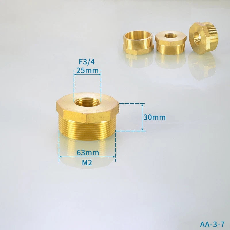 BSP Hex Reducer Bushing — Female to Male Thread Hose Fitting Connector (1/4" to 2")