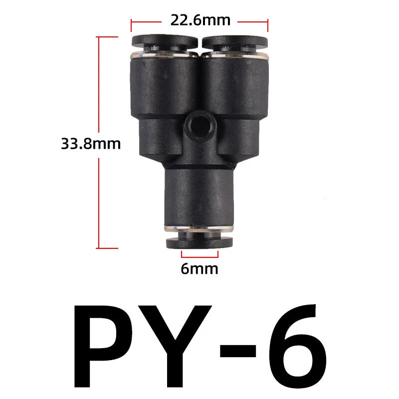 3 4 6mm Pneumatic Push Fit Straight Elbow T-Piece Connector Air Water Lines Hose