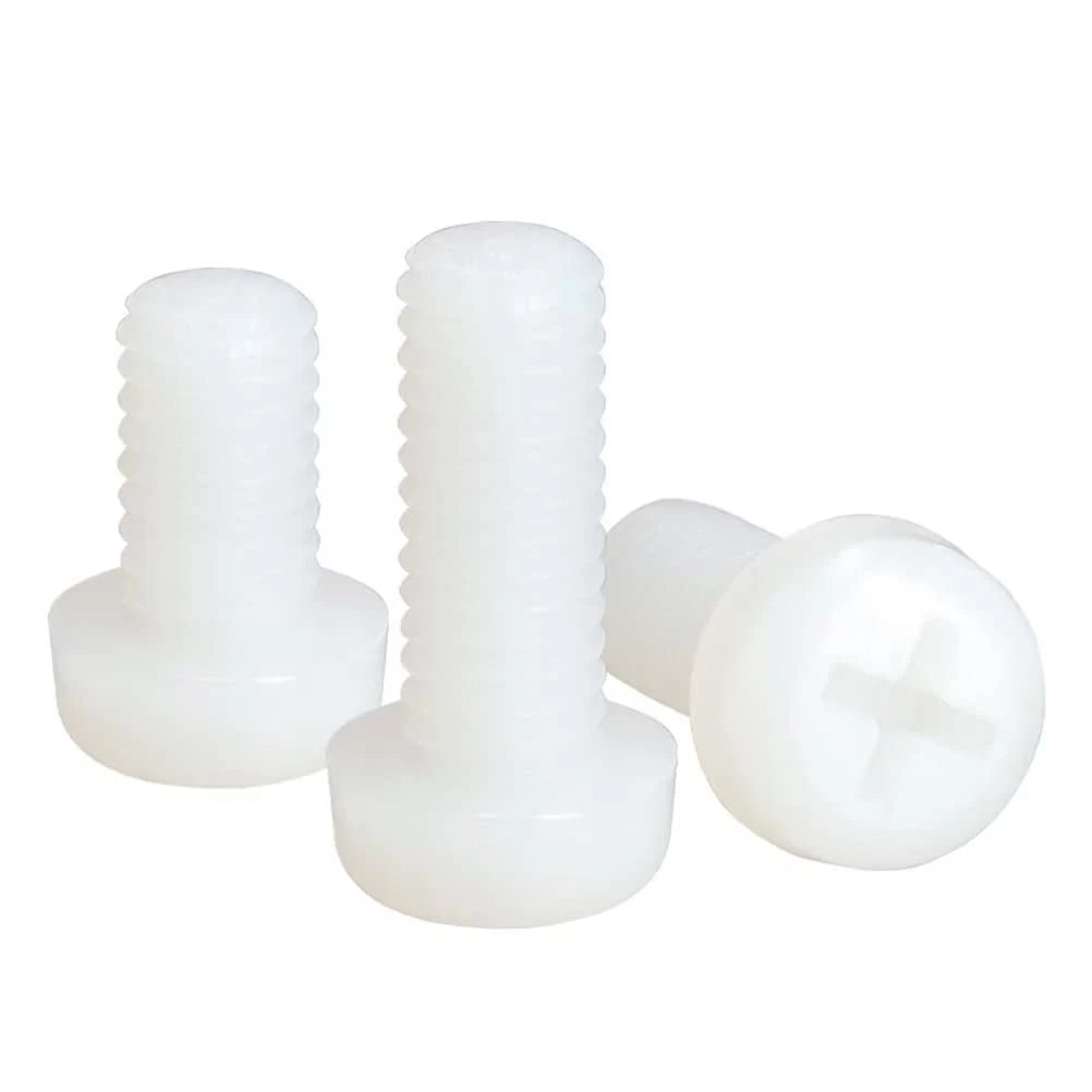 Nylon Phillips Machine Screws – Pan / Countersunk Head, Metric M3 M4, Electrical Insulating