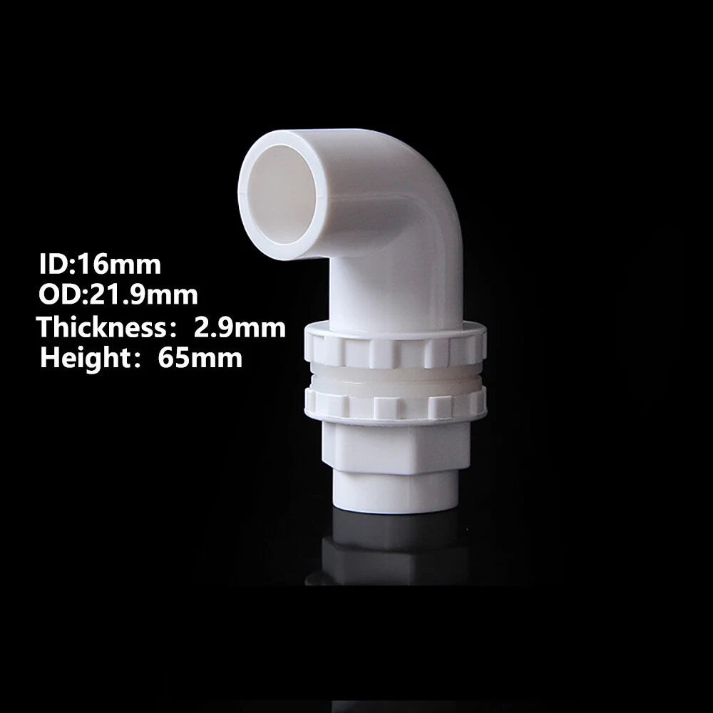 PVC White 16mm ID Pressure Pipe Fittings Metric Solvent Weld For Fish Tank  Pond