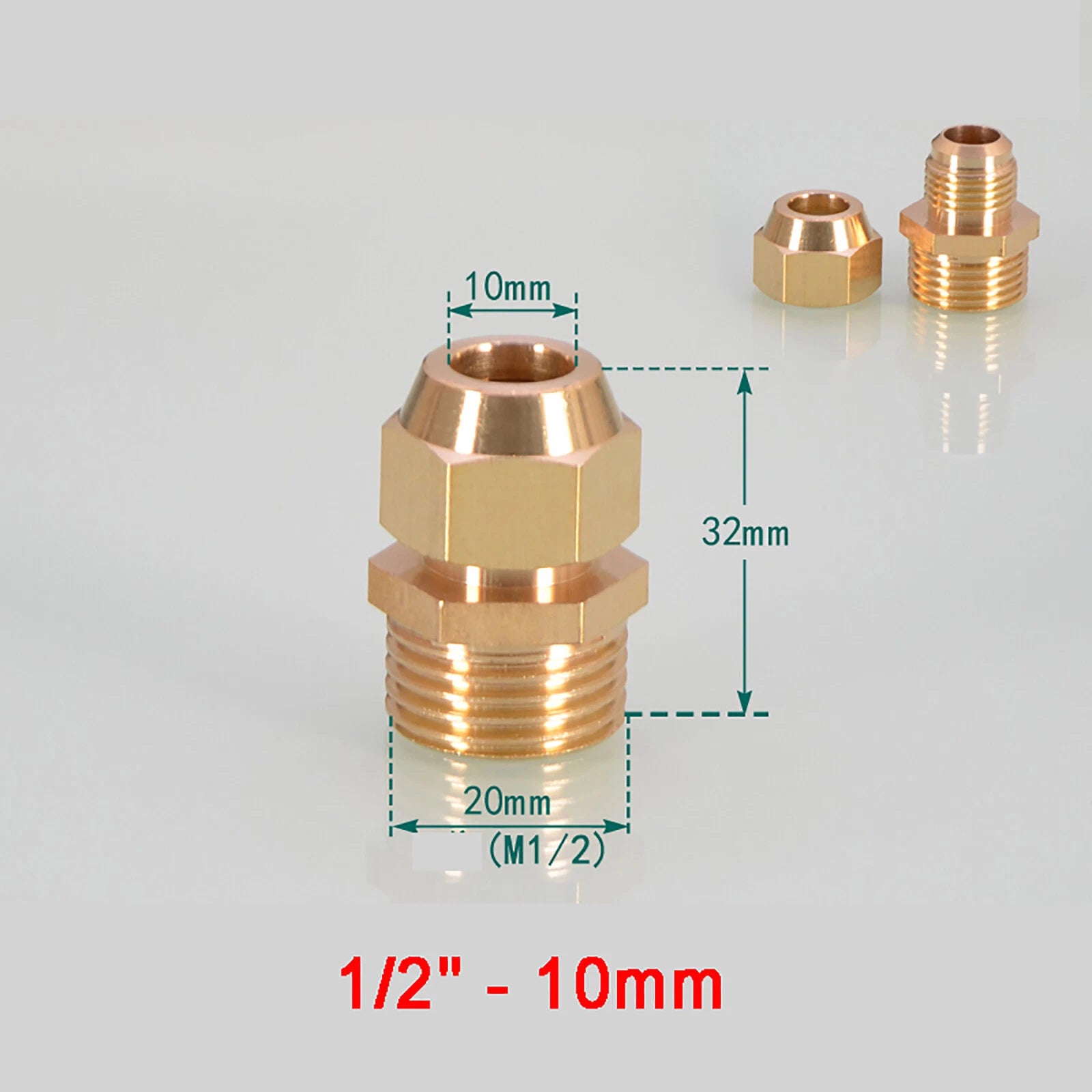 Brass Straight Flare Tube Connector Fittings — 1/8" to 1/2" × 6mm–12mm