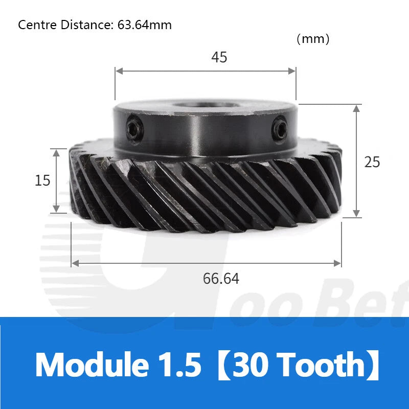 Module 1 1.5 2 Helical Gear C45 Steel Left-handed 45° 13 - 30 Tooth Motor Pinion