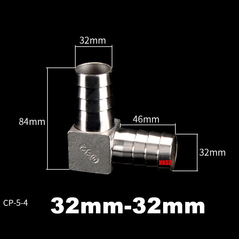 304 Stainless Steel Hose Barb 90° Elbow Fitting — BSP Taper Thread