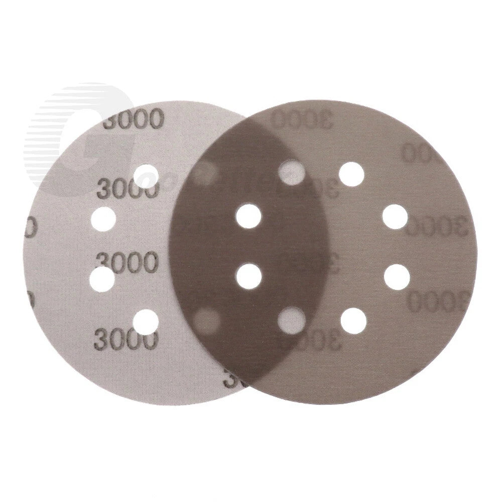 125mm 8 Hole Wet & Dry Sanding Disc 5 inch 600-5000 Grit for Car Sandpaper Pads