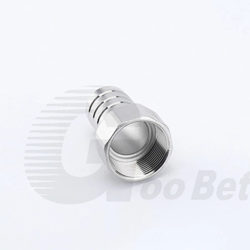 BSP Female Thread Barb Hose Tail Joiner — Stainless Steel Connector, 1/4" to 2"