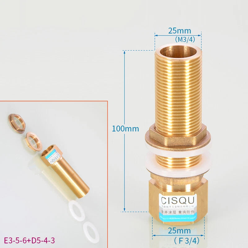 Brass Bulkhead Fitting — Tank Outlet Connector for Water Butts & Barrels | 1/2", 3/4", 1"