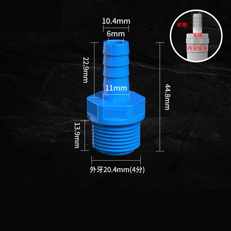 Hosetail Connector Fitting Barbed Male BSP Plastic Pond Pool Hose Pipe Adaptor