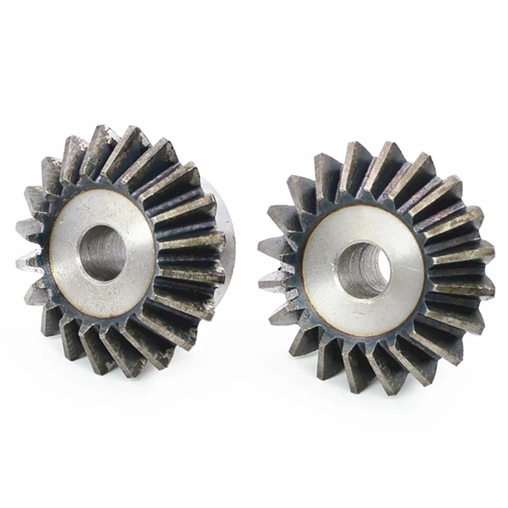 1M 1.5M 2M 3M Bevel Gear 15-40 Teeth 1:1 90° Meshing Angle 45# Steel Drive Gears