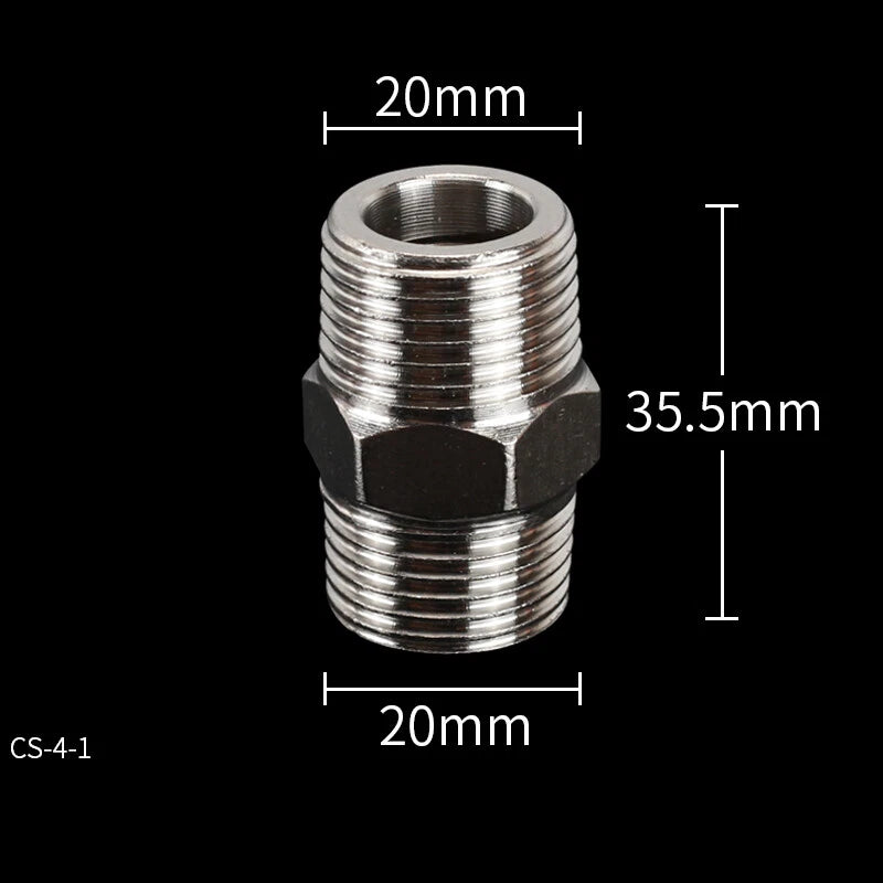 1/2" BSP Stainless Steel Pipe Fittings — Male/Female Adaptors, Tees & Couplings (A2)