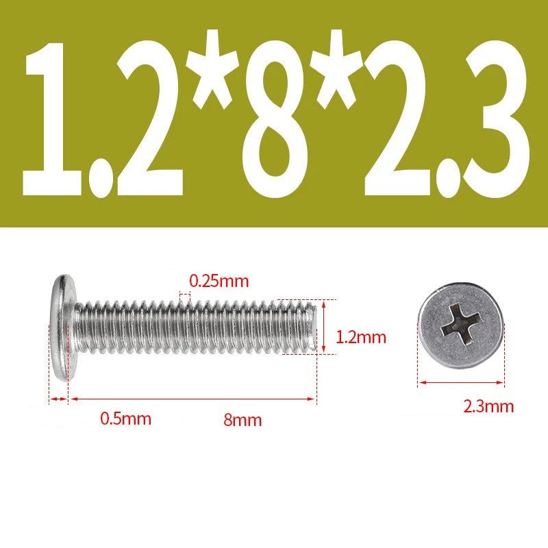 M1–M8 Ultra Thin Flat Head Phillips Machine Screws – A2 Stainless Steel, Fully Threaded